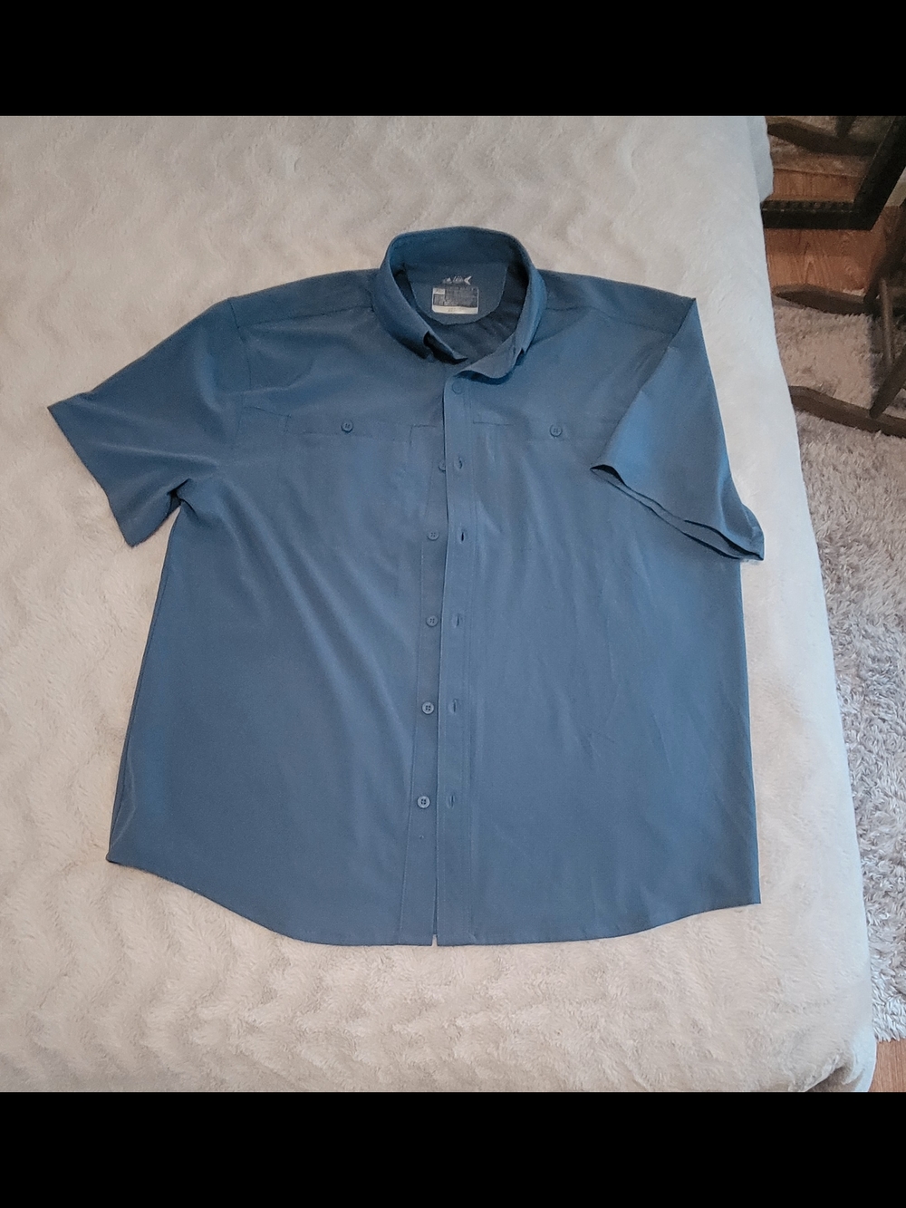 Silver Bait Men's Short-Sleeve Button-Down Shirt - Slate Blue